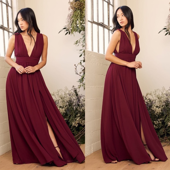 Lulus Dresses & Skirts - Lulus | Heavenly Hues Burgundy Maxi Dress